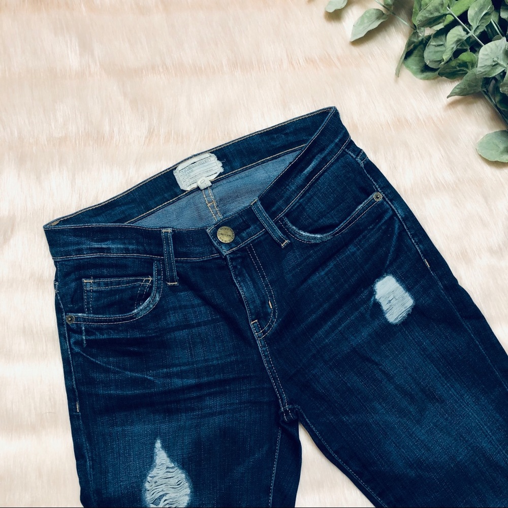 Current/Elliott The Stiletto Distressed Denim - Picture 2 of 4